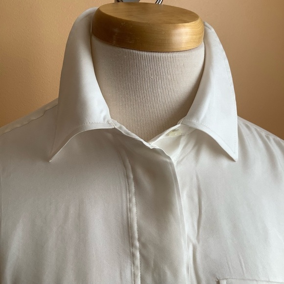 GANT Eggshell Relaxed Flap Pocket Dagger Collar Shirt Size 6 - Picture 7 of 15